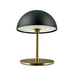 Along Mini Genopladelig Bordlampe - 3-Trin - 2 stk I ske - Sort/Messing - Dyberg Larsen