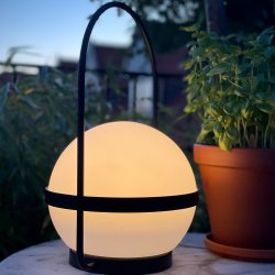 Summer Solar Bordlampe - Genopladelig - 20 - Sort - 3 Trin - Dyberg Larsen