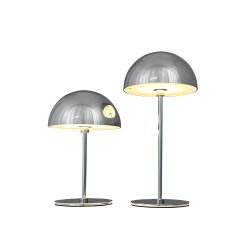 Along Mini Genopladelig Bordlampe - 3-Trin - 2 stk I ske - Krom - Dyberg Larsen