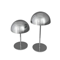 Along Mini Genopladelig Bordlampe - 3-Trin - 2 stk I ske - Krom - Dyberg Larsen