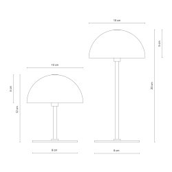 Along Mini Genopladelig Bordlampe - 3-Trin - 2 stk I ske - Krom - Dyberg Larsen