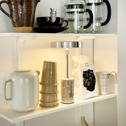 Starlight Genopladelig Bordlampe - Krom/Gr Marmor - 3-Trin - Dyberg Larsen