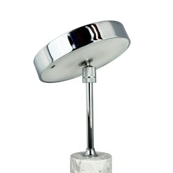 Starlight Genopladelig Bordlampe - Krom/Gr Marmor - 3-Trin - Dyberg Larsen