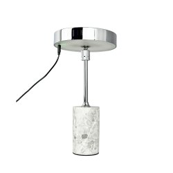 Starlight Genopladelig Bordlampe - Krom/Gr Marmor - 3-Trin - Dyberg Larsen