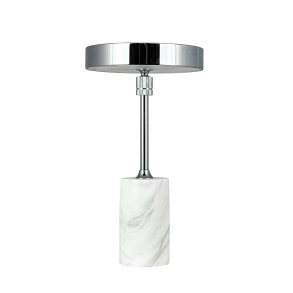 Starlight Genopladelig Bordlampe - Krom/Hvid Marmor - 3-Trin - Dyberg Larsen