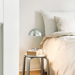 Stockholm V2 Bordlampe - Genopladelig - 3-Trin - Krom - Dyberg Larsen