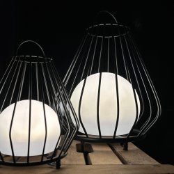 Evesham Lanterne - Lille - Genopladelig - Sort - Udendrs - Dyberg Larsen