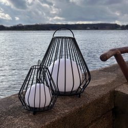 Evesham Lanterne - Lille - Genopladelig - Sort - Udendrs - Dyberg Larsen