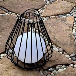 Evesham Lanterne - Mellem - Genopladelig - Sort - Udendrs - Dyberg Larsen