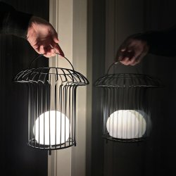 Basket Lanterne - Genopladelig - Sort - Udend�rs - Dyberg Larsen