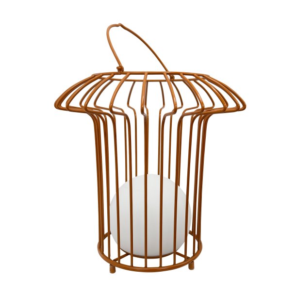 Basket Lanterne - Genopladelig - Terracota - Udendrs - Dyberg Larsen