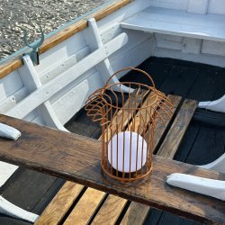 Basket Lanterne - Genopladelig - Terracota - Udendrs - Dyberg Larsen