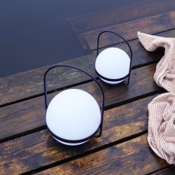 Summer Solar Bordlampe - Genopladelig - 15 - Sort - 3 Trin - Dyberg Larsen