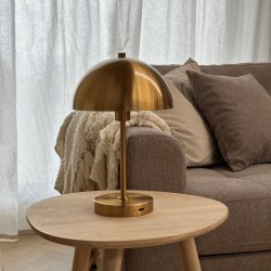 Stockholm V2 Bordlampe - Genopladelig - 3-Trin - Antik Messing - Dyberg Larsen