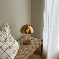 Stockholm V2 Bordlampe - Genopladelig - 3-Trin - Antik Messing - Dyberg Larsen