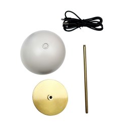 Along Mini Genopladelig Bordlampe - 3-Trin - Baige/Messing - Dyberg Larsen