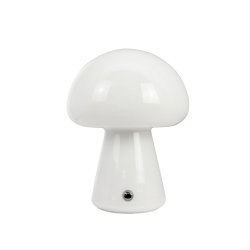 Morkel Mushroom Bordlampe - Genopladelig - Hvid - Dyberg Larsen