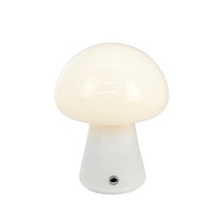 Morkel Mushroom Bordlampe - Genopladelig - Hvid - Dyberg Larsen