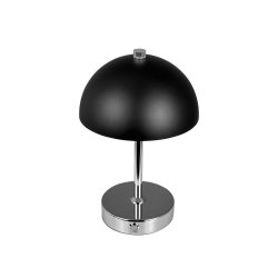Malm Bordlampe - Sort/Krom - Genopladelig - Dyberg Larsen