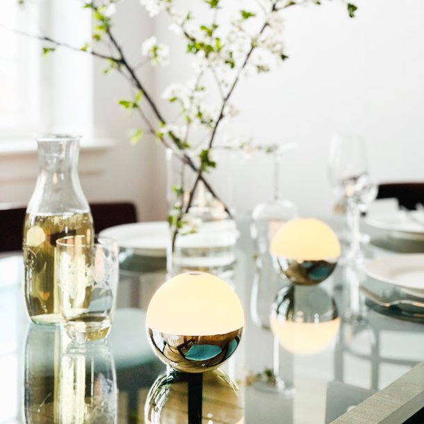 Alba Light ball - Genopladelig - Krom - 3 Trin - 2 stk. pakke - Dyberg Larsen