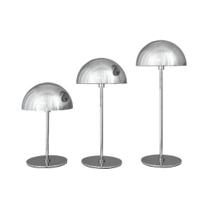 Along Mini Genopladelig Bordlampe - 3-Trin - 3 stk I ske - Krom - Dyberg Larsen