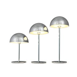 Along Mini Genopladelig Bordlampe - 3-Trin - 3 stk I ske - Krom - Dyberg Larsen