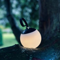 Odin Lysbold Med Rem - Genopladelig - Bordlampe - Sort/hvid - IP44 - Dyberg Larsen