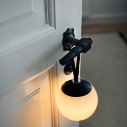 Odin Lysbold Med Rem - Genopladelig - Bordlampe - Sort/hvid - IP44 - Dyberg Larsen