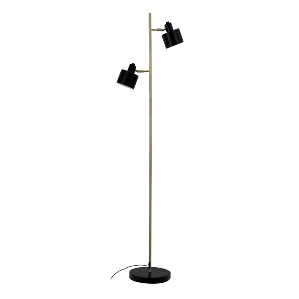Ocean Gulvlampe - Sort/Messing - Dyberg Larsen