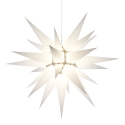 Herrnhuter stjerne - 60cm - Hvid - Papir - Uden Ophng