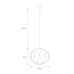 Jasmin Rund Pendel - Hvid Oph�ng - Hvid - �40 - Nielsen Light