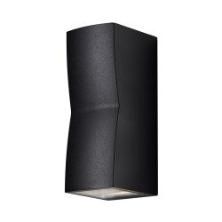 Ask Dobbelt Vglampe - Udendrs Vg - Sort - Nielsen Light