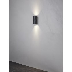 Ask Dobbelt Vglampe - Udendrs Vg - Gr - Nielsen Light