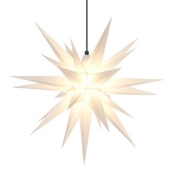 Herrnhuter stjerne - 68cm - Hvid - Plast - Uden Ophng