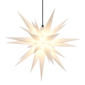 Herrnhuter stjerne - 68cm - Hvid - Plast - Uden Ophng