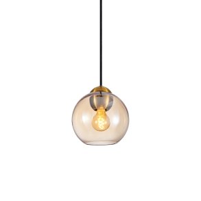 Bubbles Pendel - 14 - Amber/Messing - Halo Design
