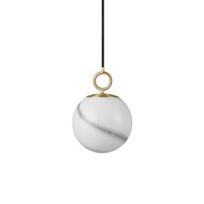 Stockholm Pendel - 18 - Marmor Gr/Messing - Halo Design