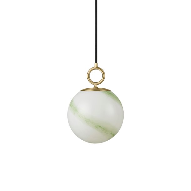 Stockholm Pendel - 25 - Marmor Grn/Messing - Halo Design