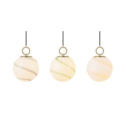 Stockholm Pendel - 25 - Marmor Brun/Messing - Halo Design