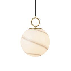Stockholm Pendel - 25 - Marmor Gr/Messing - Halo Design