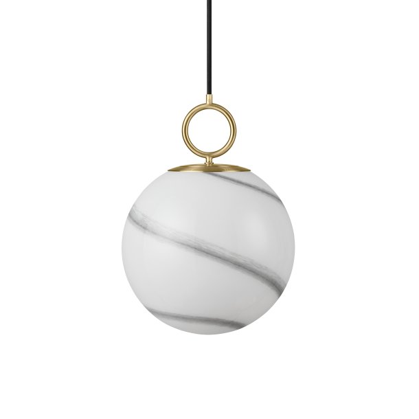 Stockholm Pendel - 25 - Marmor Gr/Messing - Halo Design