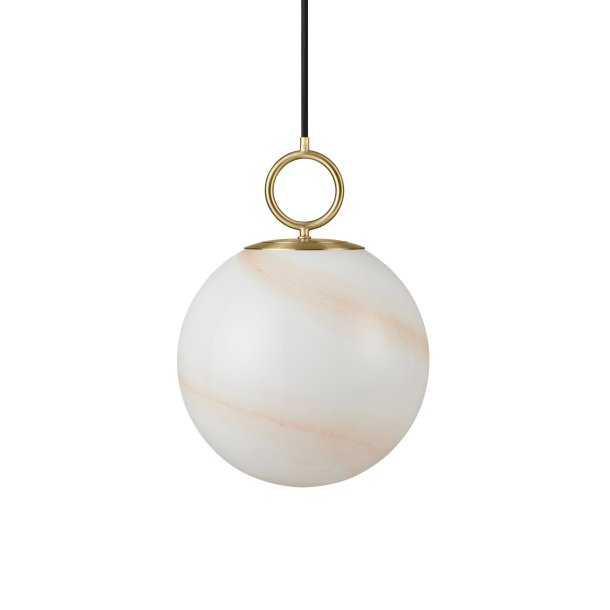 Stockholm Pendel - 25 - Marmor Brun/Messing - Halo Design