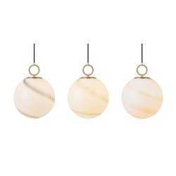 Stockholm Pendel - 30 - Marmor Brun/Messing - Halo Design