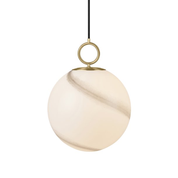 Stockholm Pendel - 30 - Marmor Gr/Messing - Halo Design