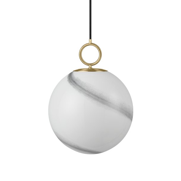 Stockholm Pendel - 30 - Marmor Gr/Messing - Halo Design