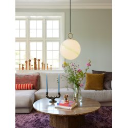 Stockholm Pendel - 30 - Marmor Grn/Messing - Halo Design