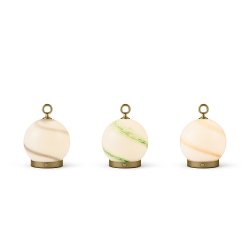 Stockholm Batteri Bordlampe - Marble Grey/Antique - Halo Design