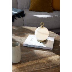 Stockholm Batteri Bordlampe - Marble Grey/Antique - Halo Design