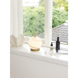 Stockholm Batteri Bordlampe - Marble Grey/Antique - Halo Design