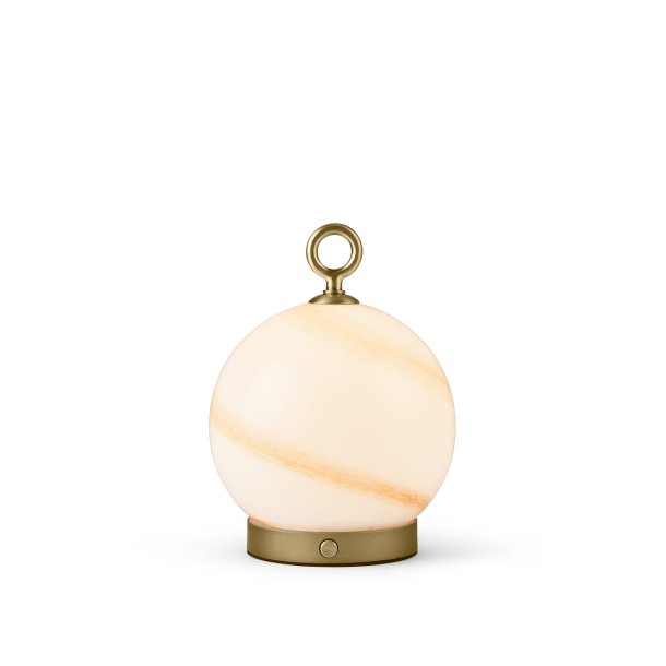 Stockholm Batteri Bordlampe -  Marble Brown - Antique - Halo Design